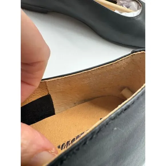 NWD Madewell The Greta Ballet Flat Size 8 True Black Leather - Picture 12 of 12